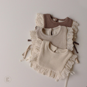 Baby Girl Lace Princess Bibs Boy Saliva Towel New Spring Toddlers   Accessories Solid Color Infants Thicken Vest