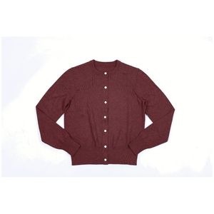 ODM OEM  Chinese Style Cardigan Fashionable Thin Knitted Crew Neck Long Sleeves with Button Front for Autumn Season